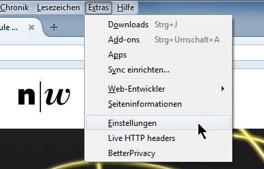 Browser Cache löschen FF 3